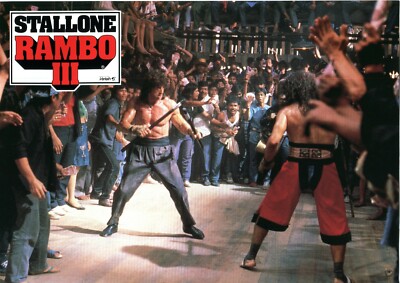 STALLONE  RAMBO III : 1 Aushangfoto  (Action, Kultfilm) Format 21x30cm -2-
