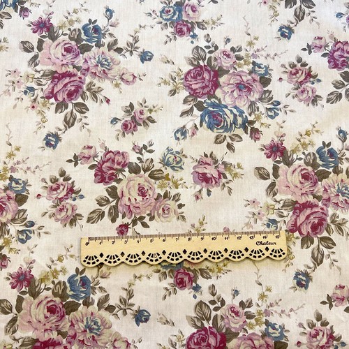 Tovaglia biancheria da letto 1,6 m x 1 m vintage rosa cotone twill stampato tessuto fai da te - Foto 8 di 18