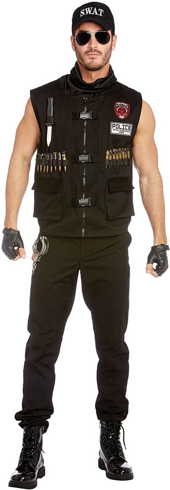 Disfraz De Halloween Para Hombre Policía Swat Dreamgirl Special Ops 11952