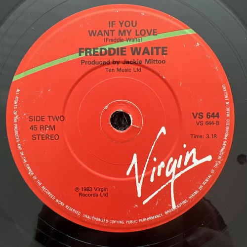 Freddie Waite – Love Me 7'' Vinyl 1983 CLEANED/PLAY TESTED VG REGGAE WATCH VIDEO - Picture 4 of 6