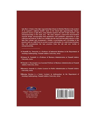 Igba Boyi: A Study of the Igbo Apprenticeship Scheme in Onitsha Markets, Nkemdil