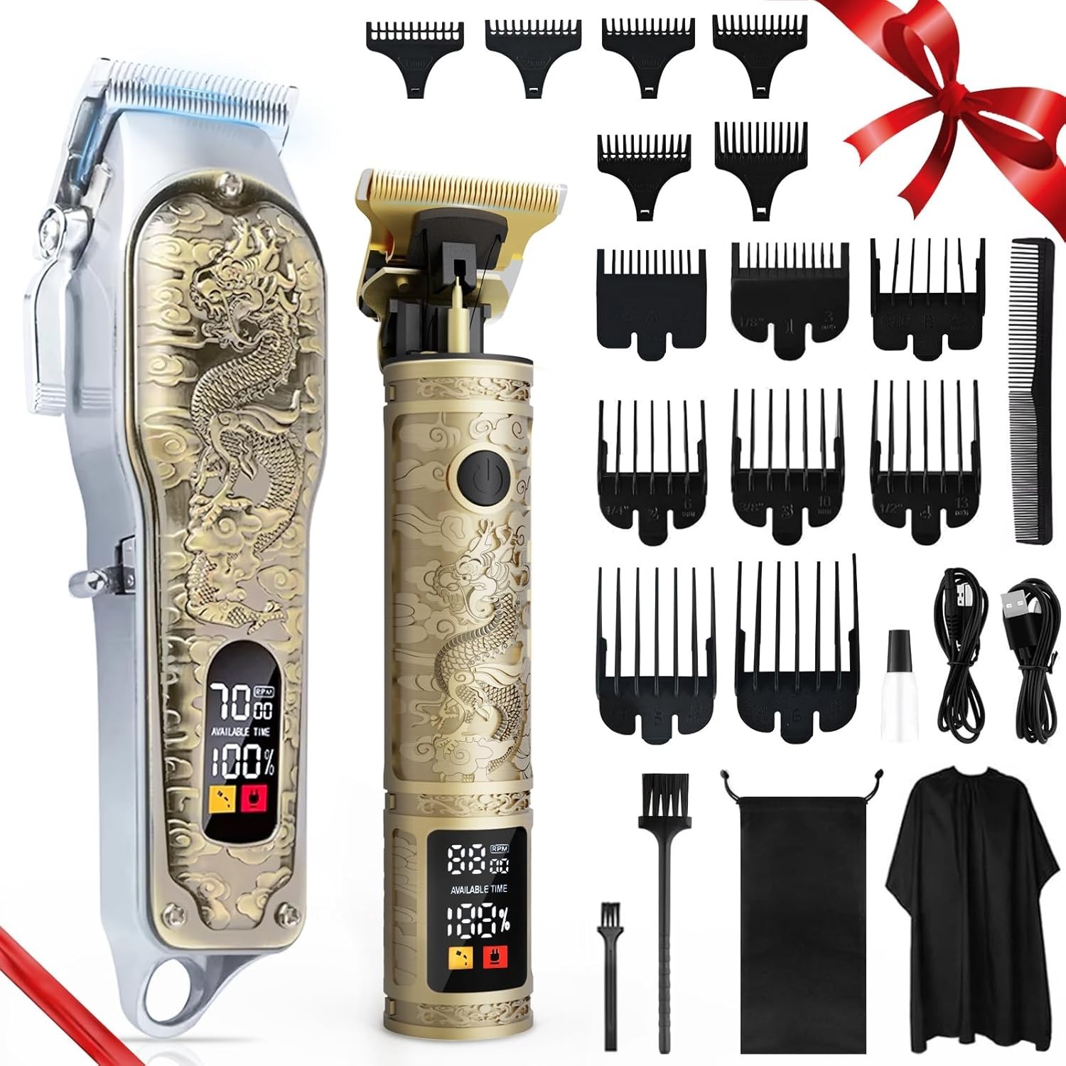 Kit Profesional Inalambrico Y Recortador, Cortadora De Cabel