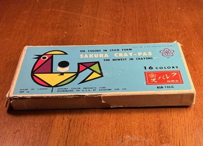 VINTAGE NOS Sakura Cray-Pas Pastel Crayons Made In Japan Sanford Ink Co 14 Stick