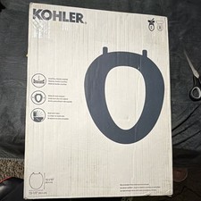 KOHLER Hyten Elevated Quiet-Close Elongated Toilet Seat - White 25875-0