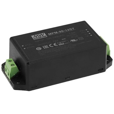 MeanWell Serie MPM-90-xxST, 90W Schaltnetzteile mit Schraubanschlüssen 12/15/24V