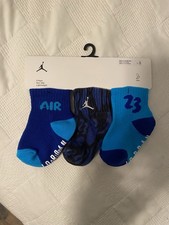 Nike Air Jordan Infant Baby No Slip Ankle Socks 3 Pair Jumpman 12-24 MONTH