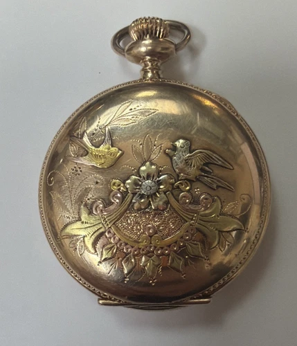 Antique Waltham 1893 Pocket Watch   14k Gold Filled. Runs fine