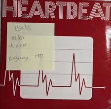 Heartbeat Giant Vinyl Record 7" VG+/VG Kingsway1 1982