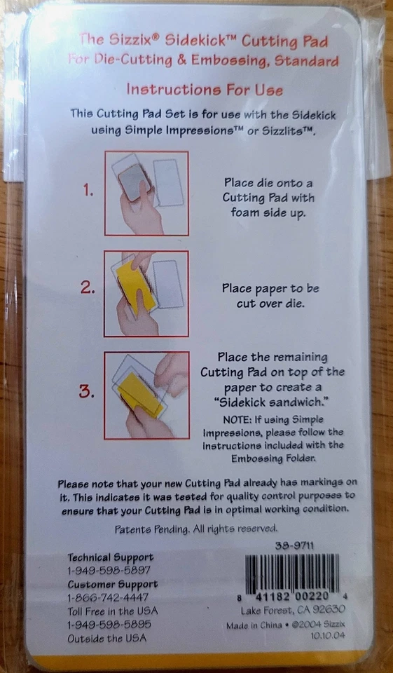 NEW SIZZIX SIDEKICK CUTTING MACHINE PADS 2 PACK PAD For DIE CUTTING & EMBOSSING  - Image 2 of 2