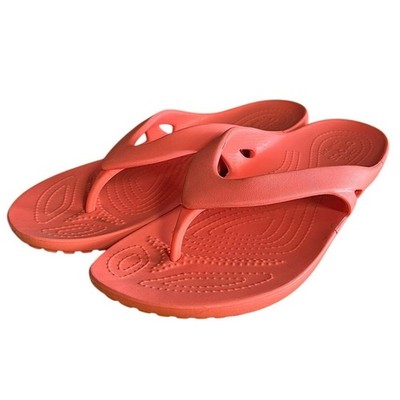 Womens Crocs Kadee II Casual Flip Flop Slip-On Comfort Slide Sandal SZ 10 Orange