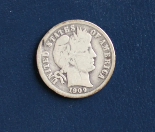 1909 O BARBER SILVER DIME  *VERY GOOD DETAILS*