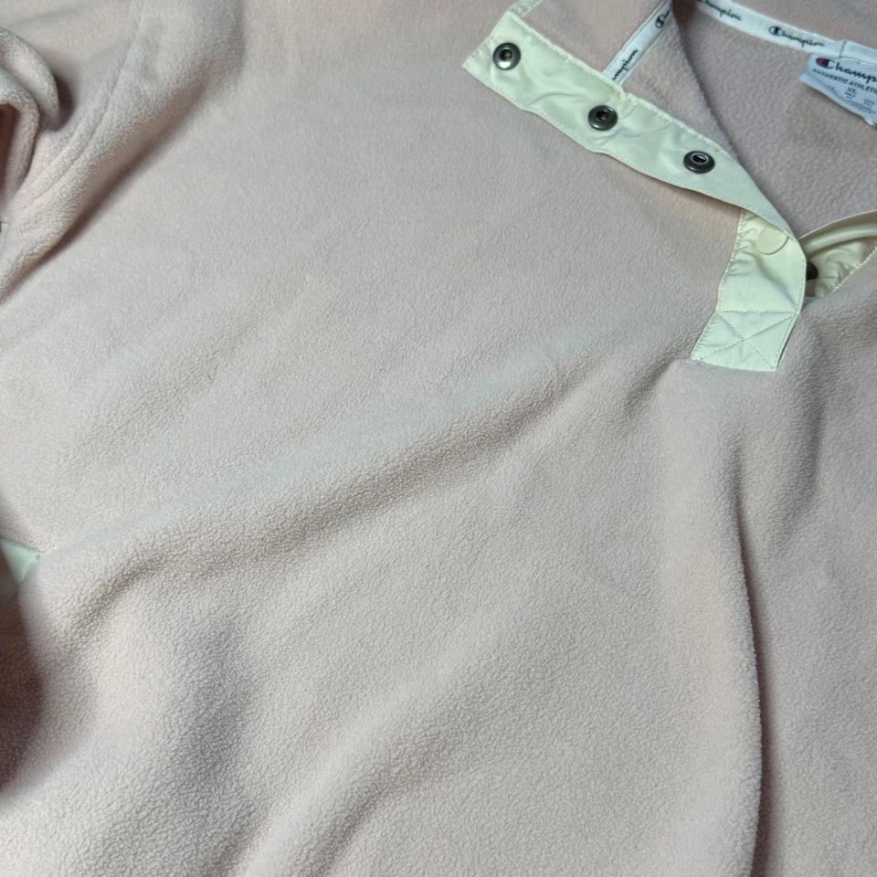 Sudadera Pullover Champion Rosa Polar Cuello A Presión Para Mujer XL Comodidad Atlética Foto 2 de 4