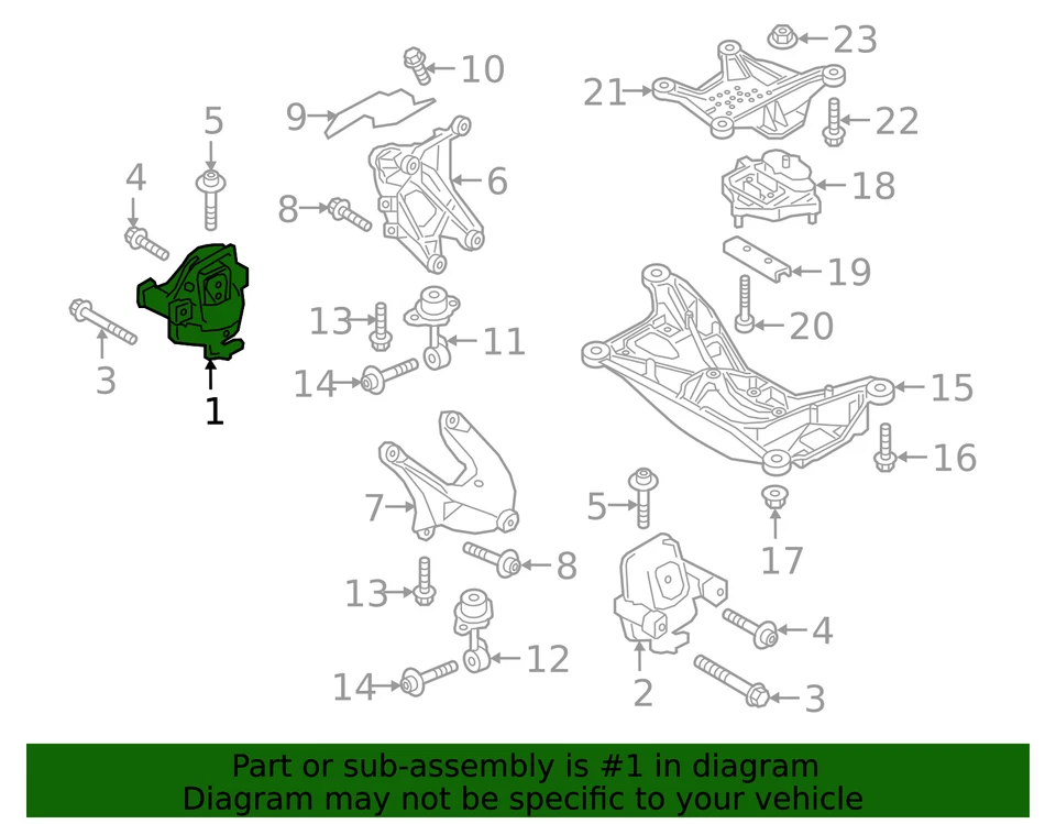 Montaje motor original Audi 8W0-199-372-CR Foto 2 de 2