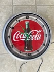 READ Vintage Retro Coca-Cola Advertisement Neon Clock Sign Actown, Drink Coke