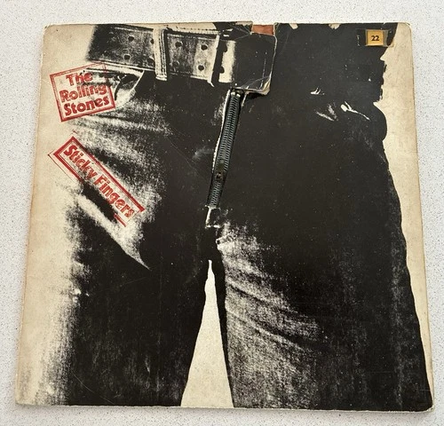 LP VINYL ROLLING STONES STICKY FINGERS ZIP SLEEVE COC 59100 UK 1ST PRESS A3 / B4