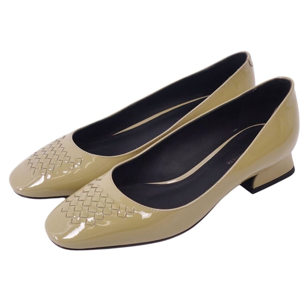 BOTTEGA VENETA PUMPS BRAIDED ENAMEL LEATHER HEELS SHOES 35 Used MOLO-0 thumbnail 2