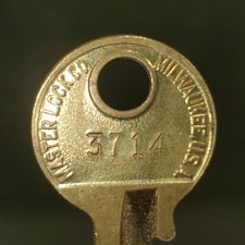Vintage Master Lock Key 3714 Brass