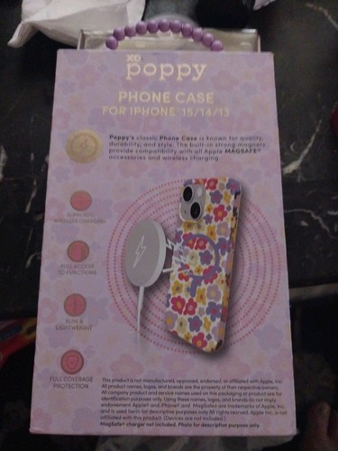XO Poppy IPHONE 15/14/13 Phone Case MagSafe Compatible - Picture 2 of 2