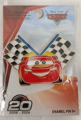 Concept One Accessories Disney Lightning McQueen 20th Anniv. Enamel Pin NEW