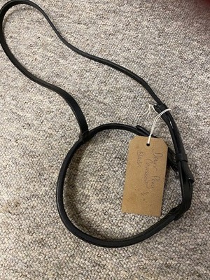 Dever schwarz Leder Pony 1/2'' Kavesson Nasenriemen