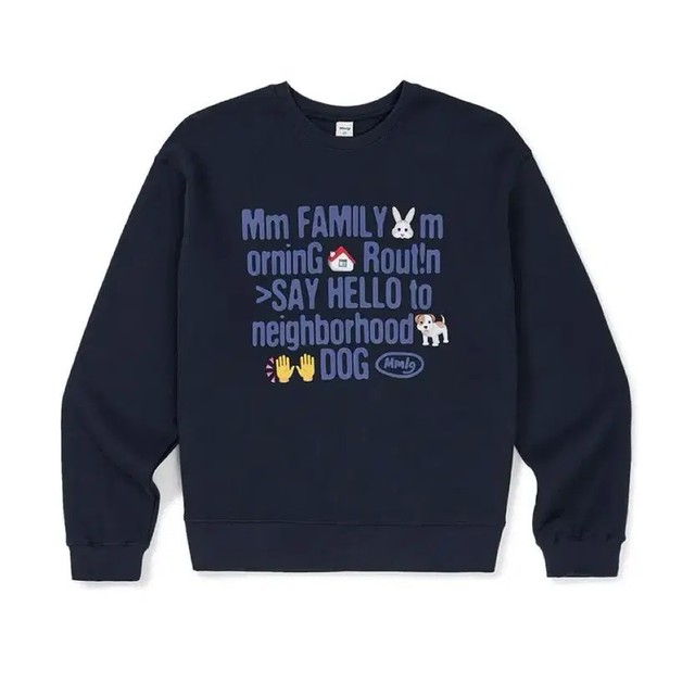 MMLG Navy Crewneck Sweatshirt M Casual Graphic