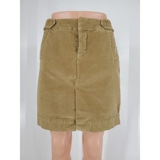 American Eagle Outfitters Y2K Tan Corduroy Pencil Skirt Button Tab Waist Sz 6
