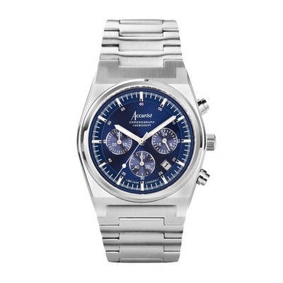 Accurist Origin Herren Chronograph Uhr Royalblaues Zifferblatt Brandneu Modell 70001