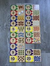 Melissa  Doug Wood Self-Correcting 1-20 Number Counting Matching Game Puzzle