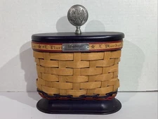 Longaberger 2013 Inaugural Basket with Liner Protector, Lid, Knob HGT1-371