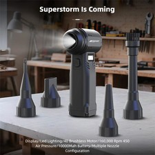 Electric Air Duster 160000RPM Air Blower, 450g wind pressure, 52m/s wind speed