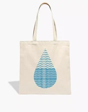 Madewell Tote Bag Charity Water Canvas Shopper ECO school reuseable shoping