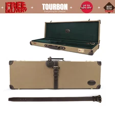 Tourbon Canvas Leather Breakdown Shotgun Hard Case Box Safe Cabinet Combine Lock