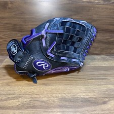 Rawlings Highlight Series HFP110BP Zero Shock 11  Youth Glove Black/Purple RHT