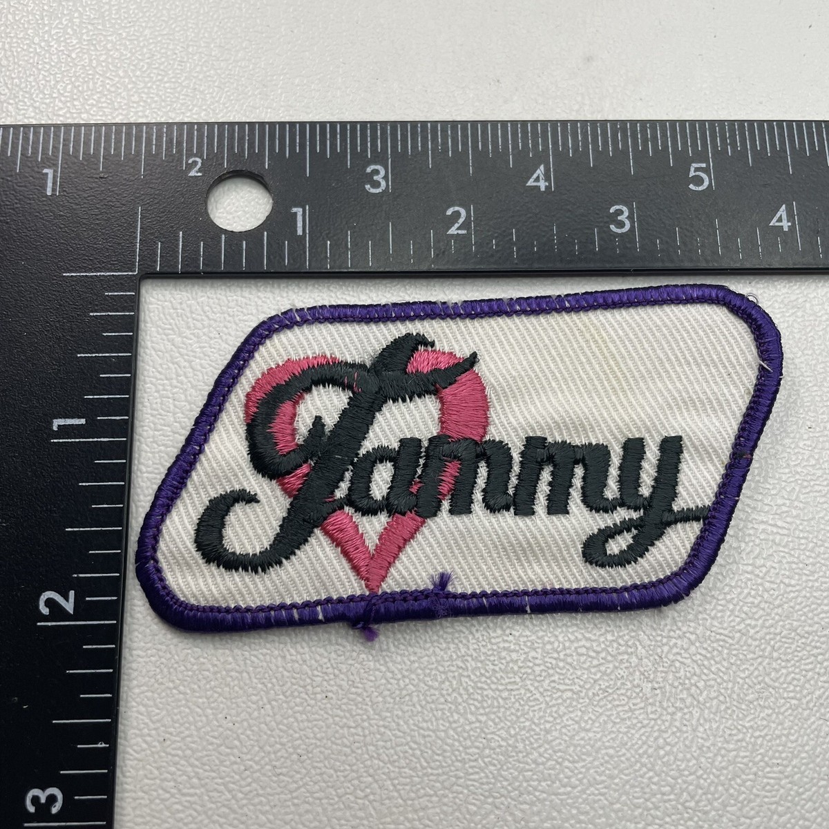 Vintage c 1970s Or 80s Fancy TAMMY Name Patch In Cursive Letters