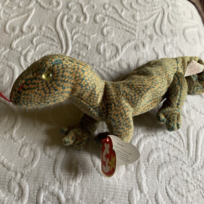 Ty Beanie Babies Scaly The Lizard 1999 mit Etikett Beanie Teddy Plüsch Stofftier