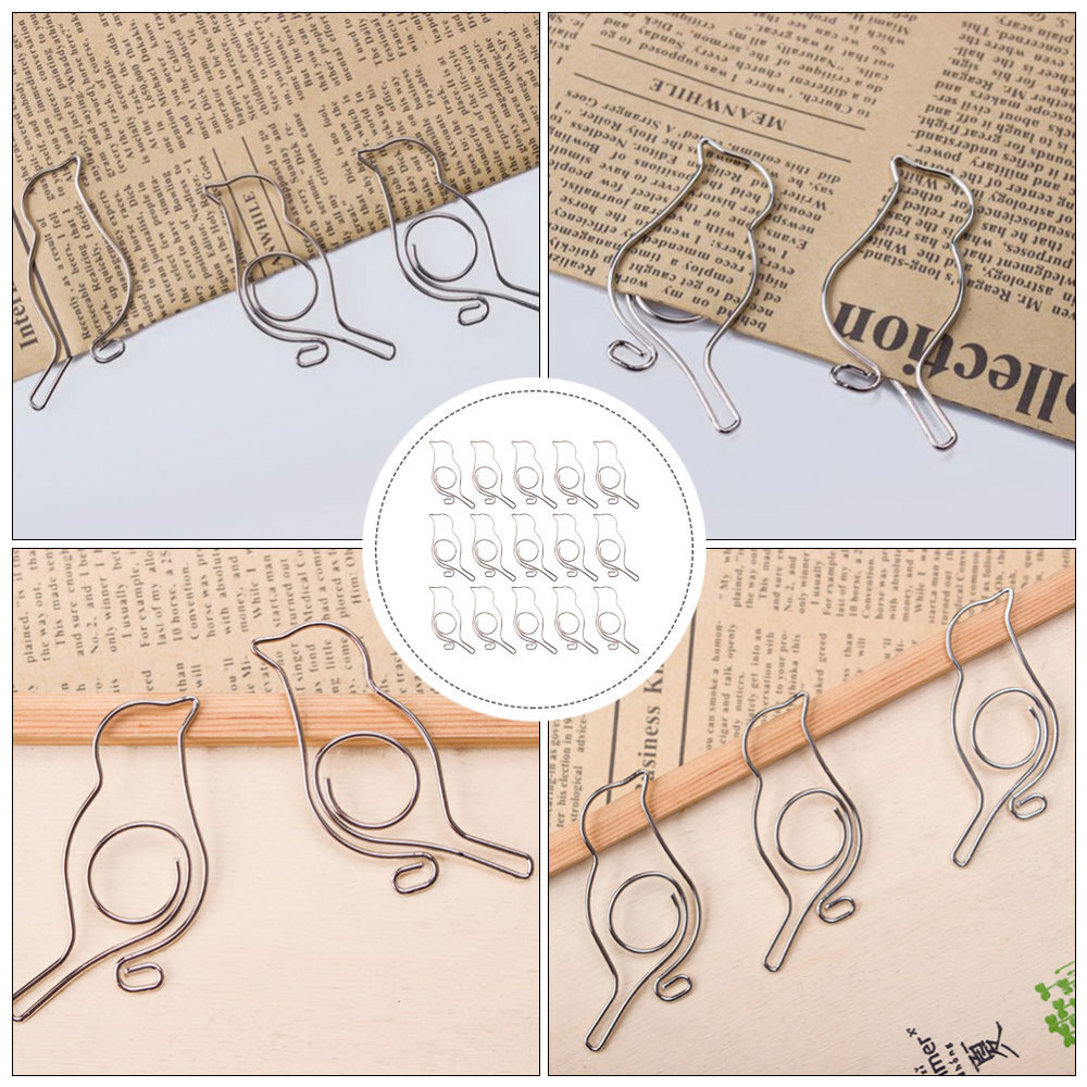 20Pcs Colored Paper Clamp Stationery Binder Clips Metal Paper Clips eBay