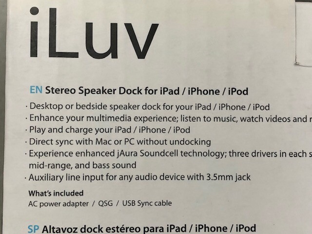 iLuv Speaker dock for iPad, iPod, and iPhone for sale
