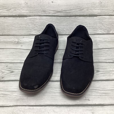 Perry Ellis Portfolio Black Heremiah Lace Up Dress Shoes Ultra