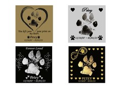 Custom Engraved Paw Print Plate, Your Pet's Paw Print, Pet Loss Memorial Plaque