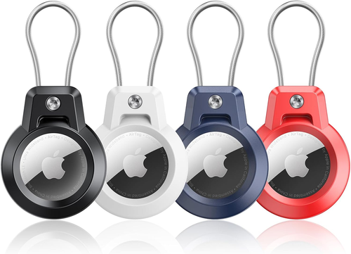 Airtag Holder, Airtags 4 Pack Airtag Keychain Holder with Wire Cable - Robust & - 第 8/12 張圖片