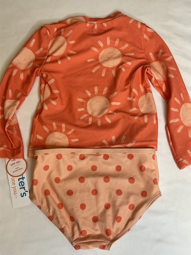 Carter’s Toddler Girls' Just One You 2PC Sun Rash Guard Set 18M UPF 50+ - Picture 2 of 5