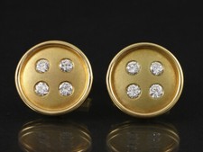 Brillant Manschettenknöpfe  1,45ct   17,8g 750/- Gelbgold  Neu & Ungetragen