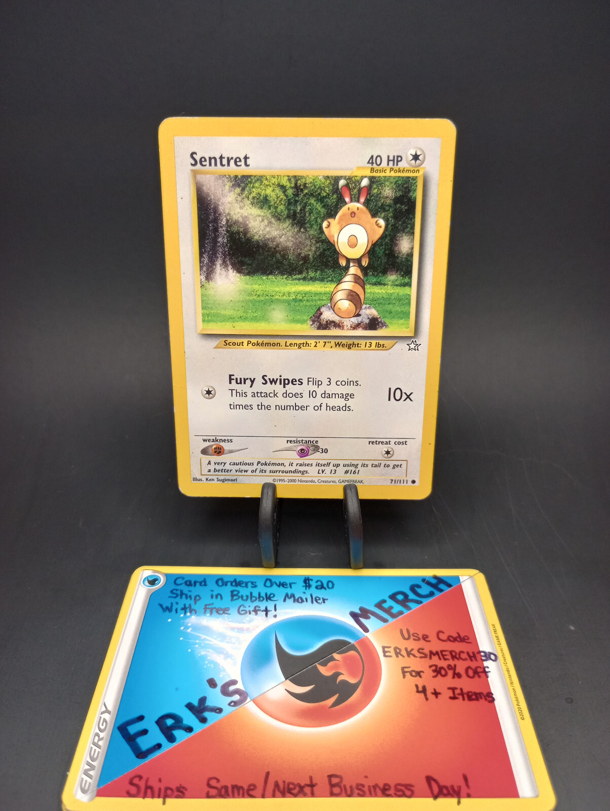 Sentret 71/111 Neo Genesis Regular Pokemon Card 