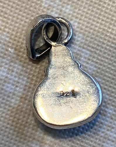 Vintage Unusual Sideways Oval Tiger Eye Stone Sterling High-Set Bezel Pendant - Picture 2 of 5