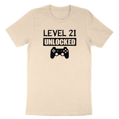 Level 21 Unlocked Tshirt 21st Birthday shirt Tee Custom Gift Gamers 21st Bday