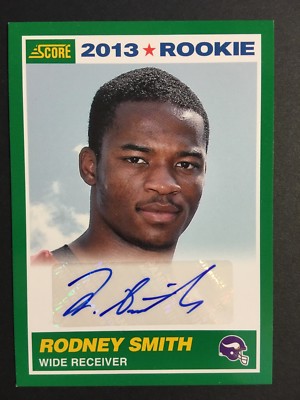 Rodney Smith Signed 2013 Panini Score Rookie Auto Autograph Card #419