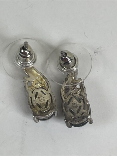 Vintage Sterling Silver 925 Signed Pendant & Earrings Set Women’s Jewelry - Picture 8 of 10