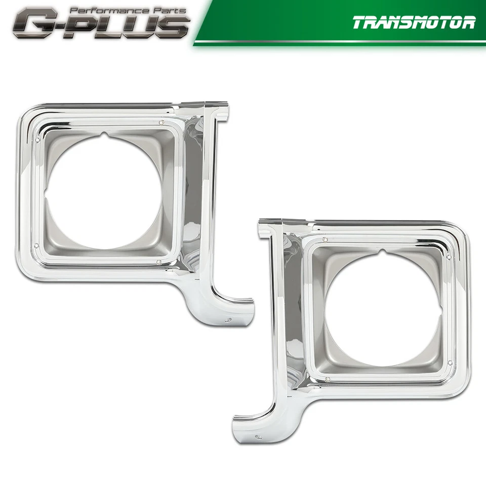 Ajuste para camioneta Chevy GMC C/K 1973-1978 bisel plateado de borde de faros Foto 2 de 4