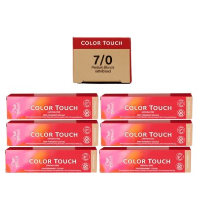 Wella Color Touch 6 x 60 ml 7/0 mittelblond Set
