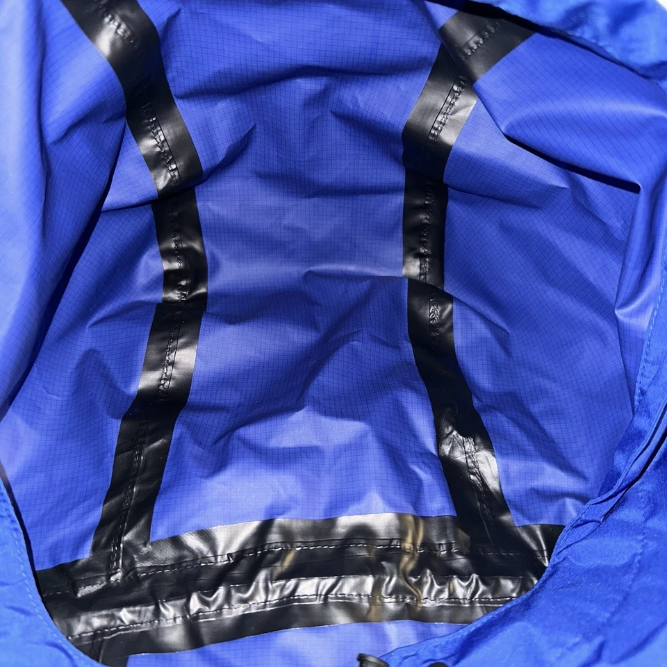 Hunter x Target Rain Jacket Hooded Anorak Vented Royal Blue Size Medium EUC - Image 4 of 4